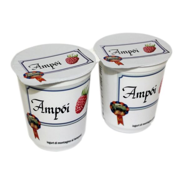 Yogurt Di Montagna Ai Lamponi Ampòi 2x180g Nostrani Del Ticino Agroval